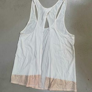 Lululemon tank with open back.